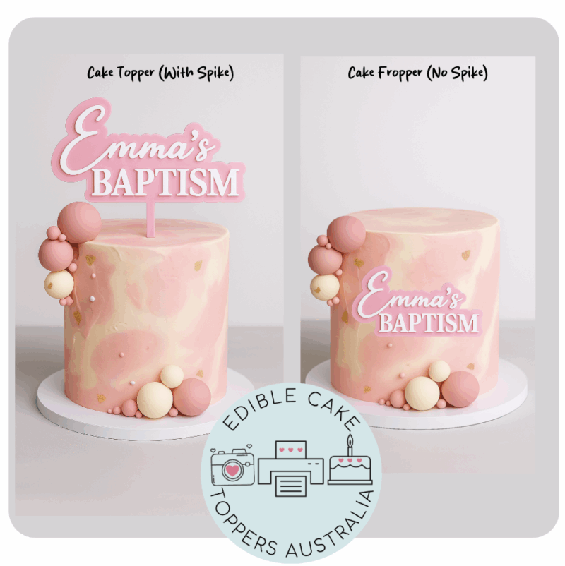 Acrylic Cake Topper / Fropper | Custom | Baptism - Image 6